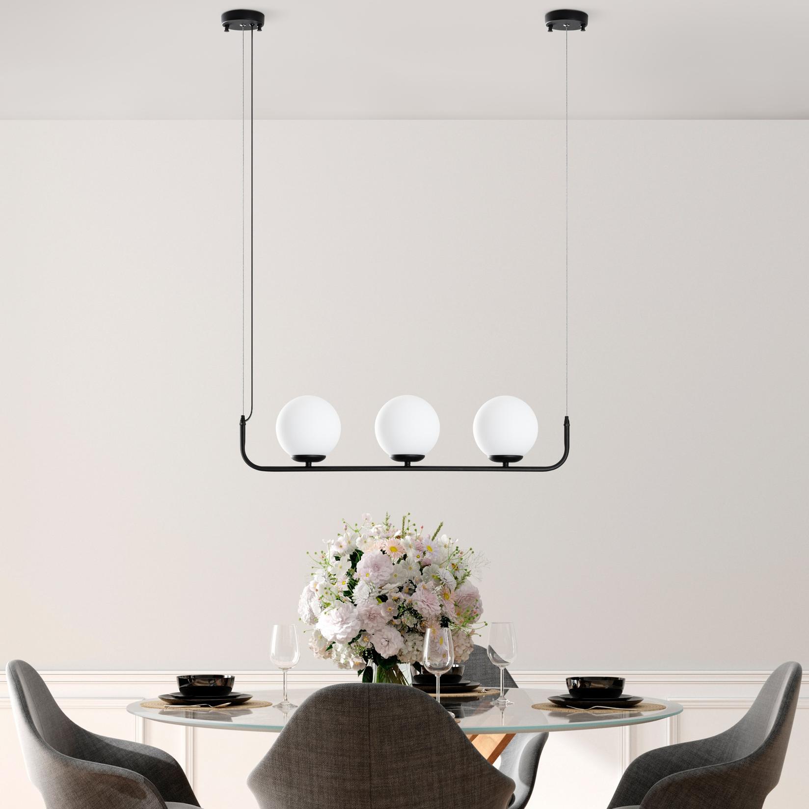 Opviq Luster Faruk-13715, 20-110 см, 15 см капа, 3xE14, црна