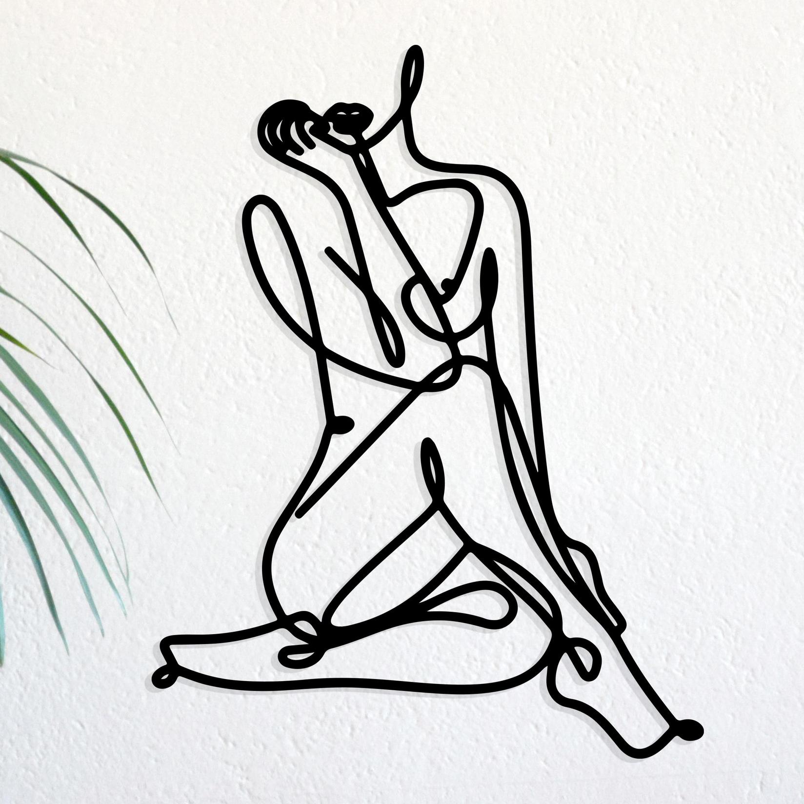 Wallity декорација за dzид Eve, 39x50 см, 1,2 мм, црна