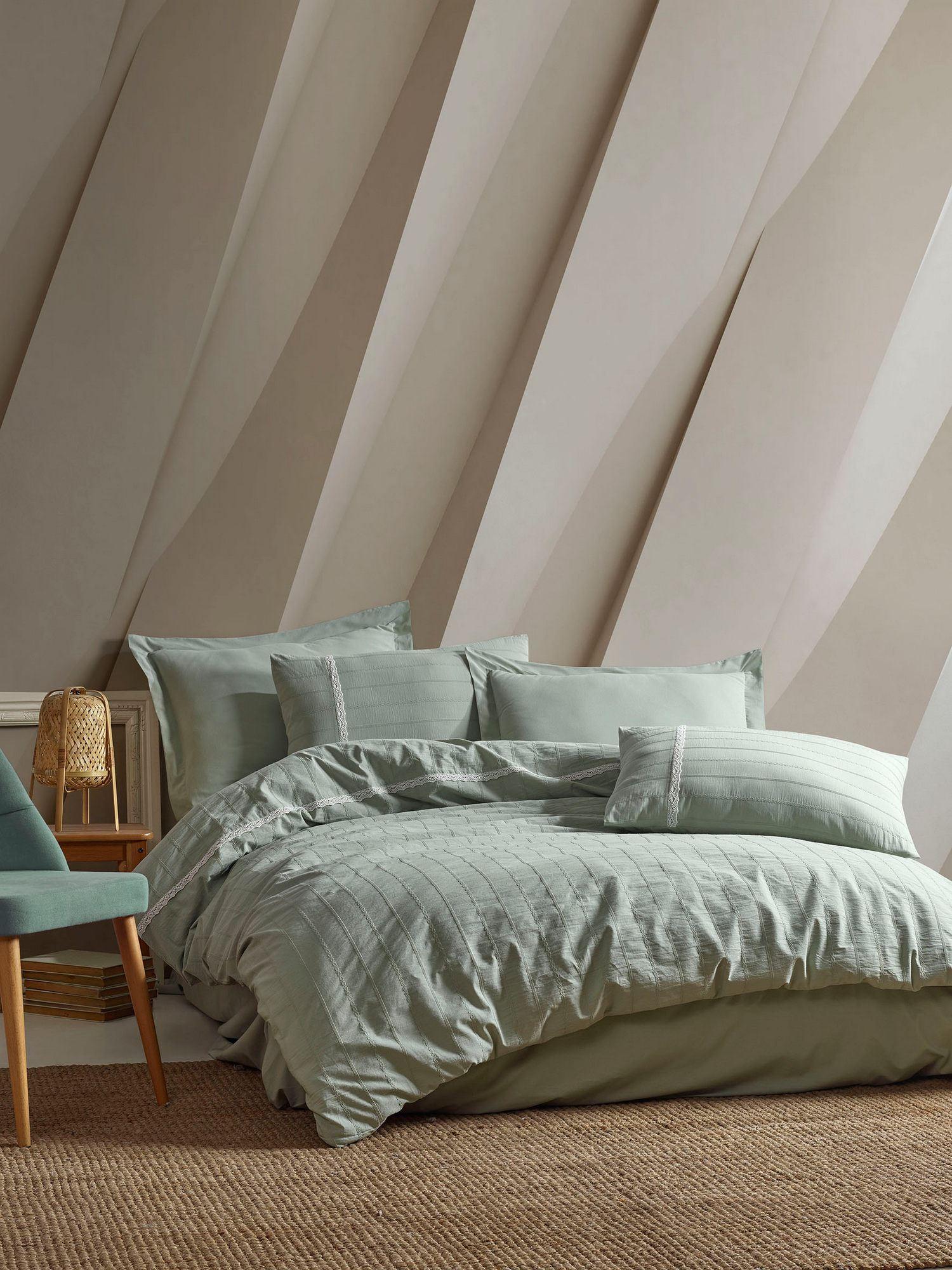 Комплет постелнина L'essentiel Maison Jasmin, 200x220 cm, беж-бело