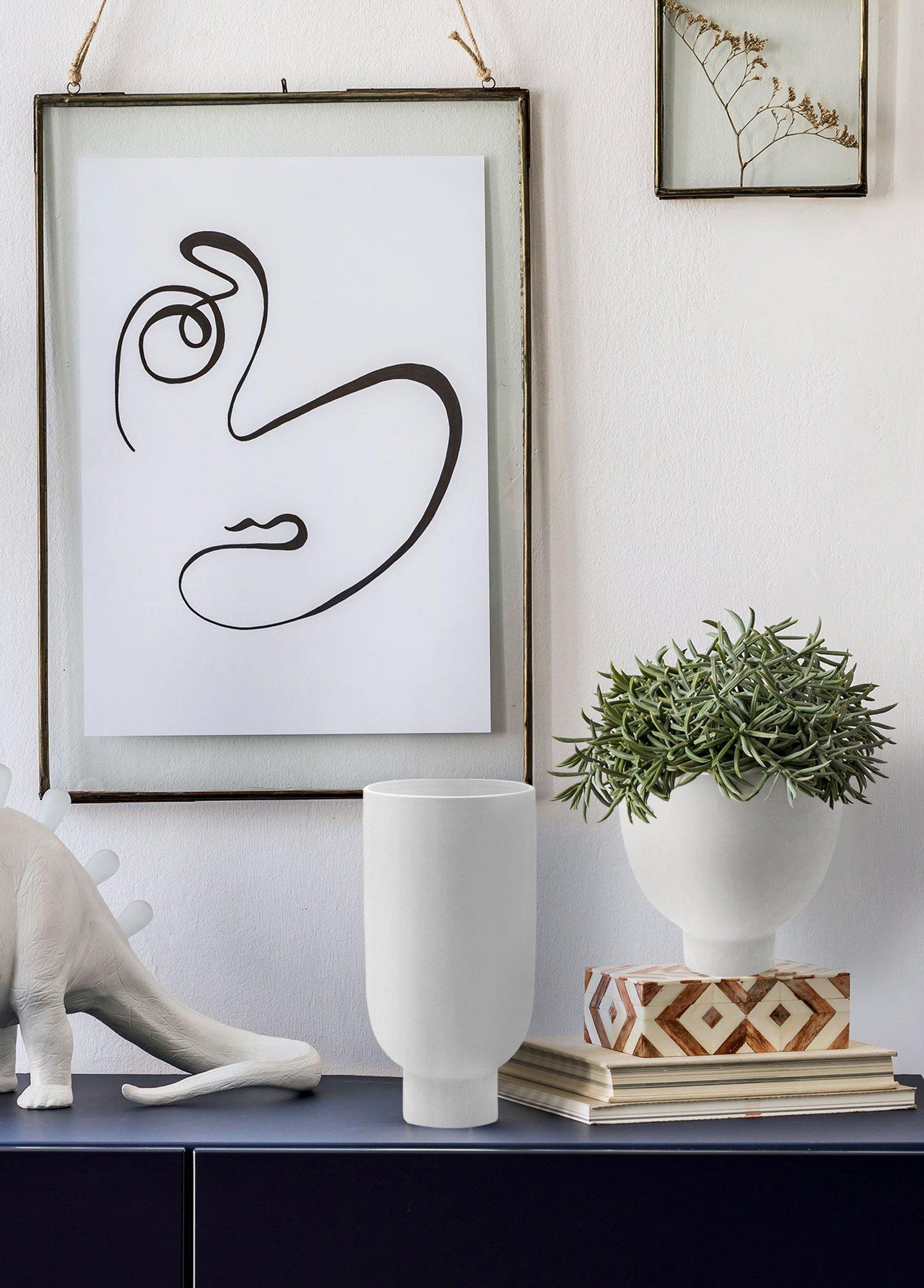 Aberto Design вазна DKR0475, 13x13x29 cm, бела