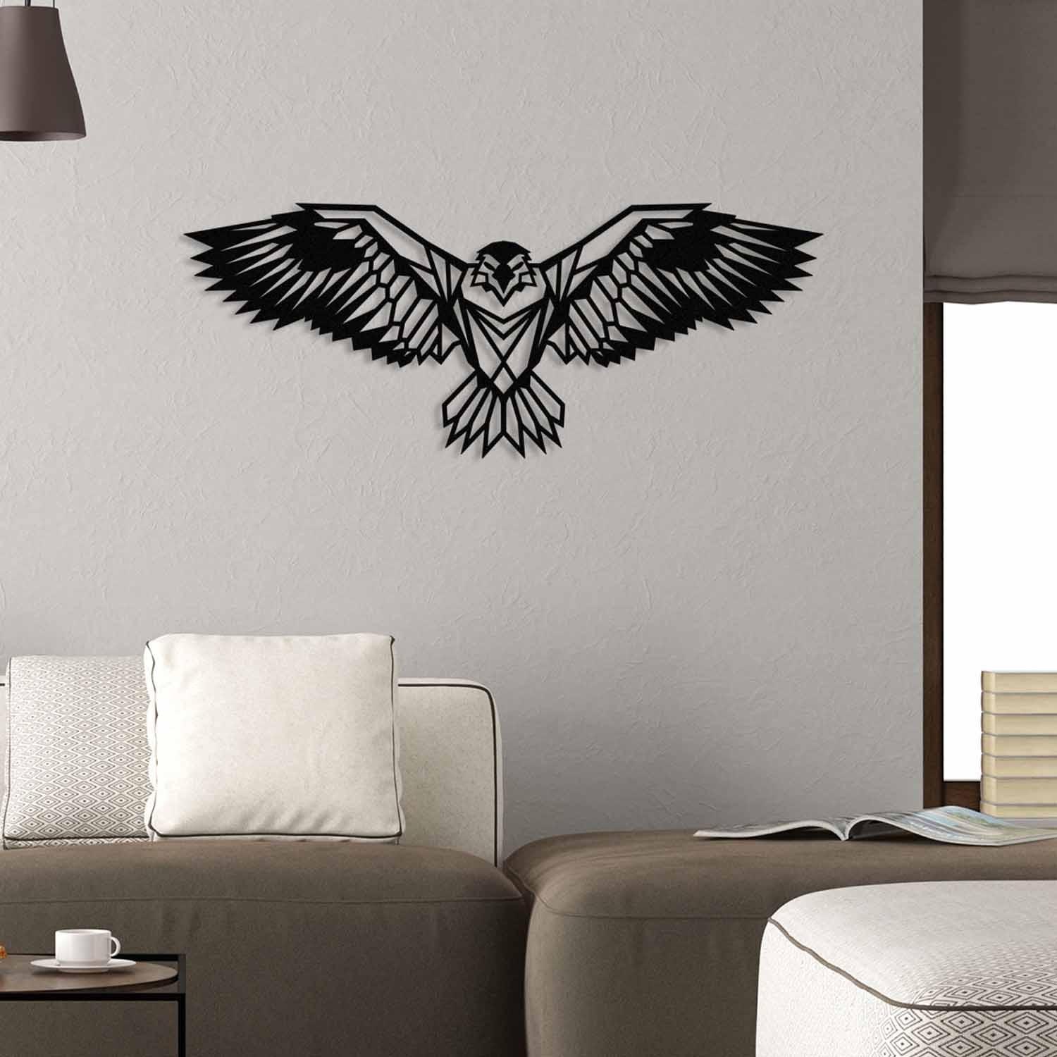Wallity декорација за dzид Eagle3, 100x44 см, 1,2 мм, црна