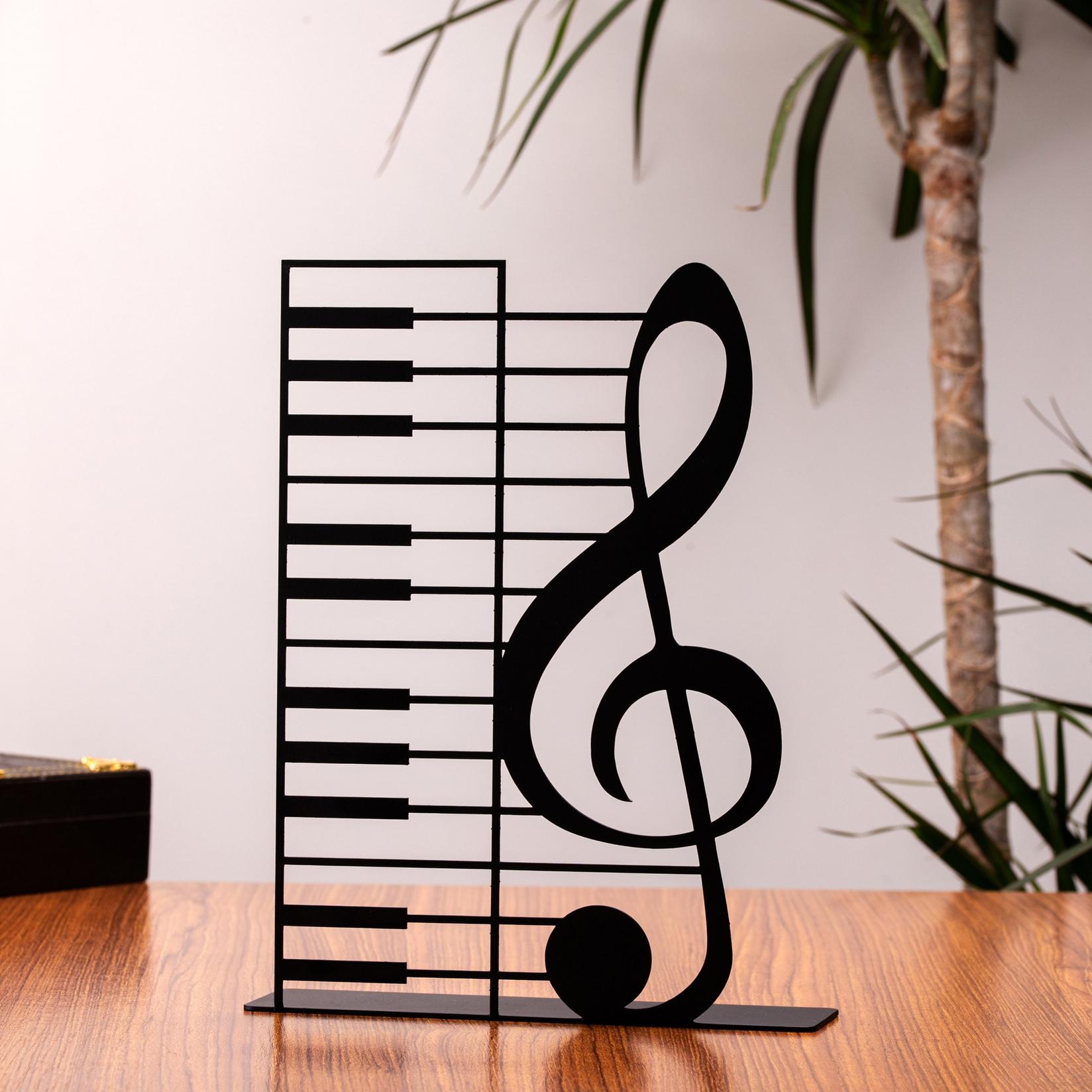 Декоративна фигура на Aberto Design Left Key, 23x18 cm, 1,5 mm, црна