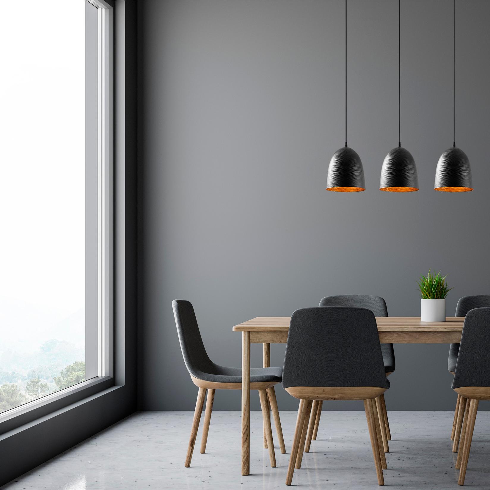 Opviq Лустер Tattoo-6173, 70x20 cm, 3xE27, Црн