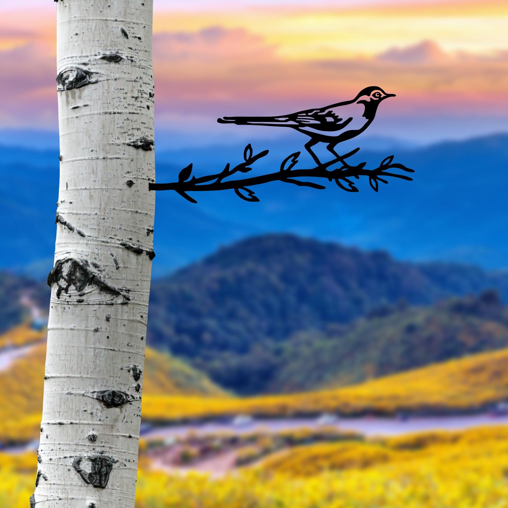 Аберто Дизајн Декоративна фигура Птица на гранка 05, 50x20 см, 1,5 мм