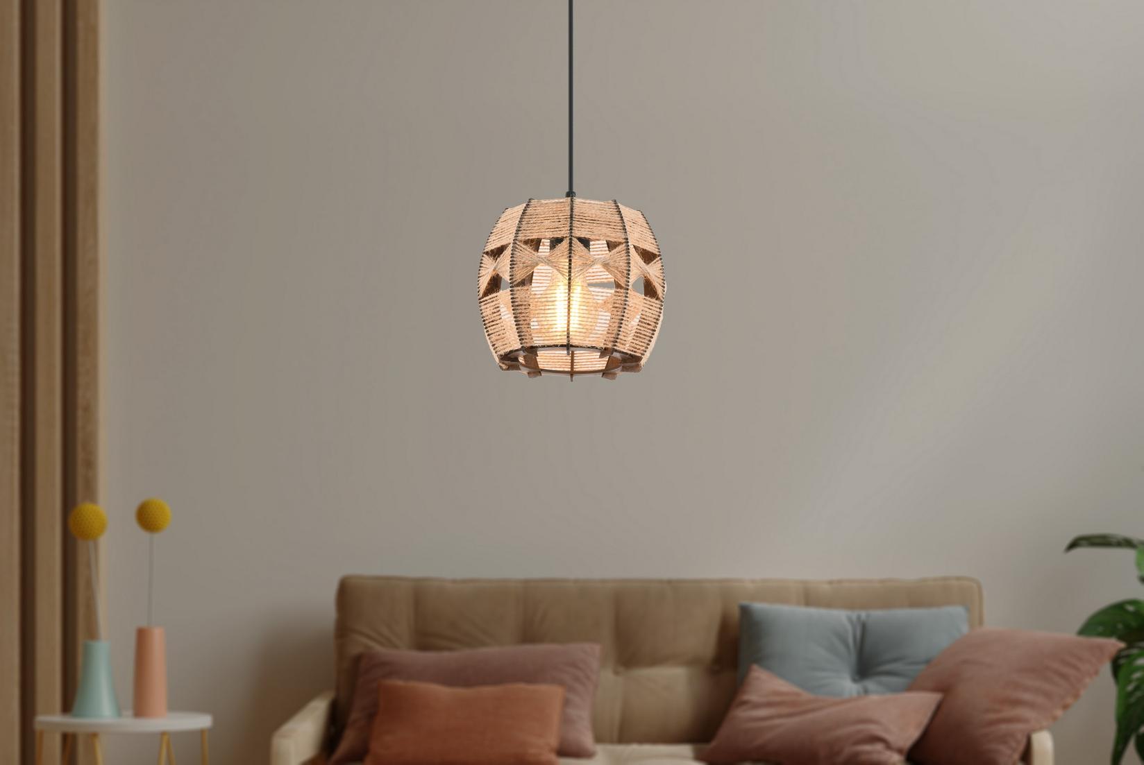 Opviq Chandelier Barril Jute, 60cm, E27