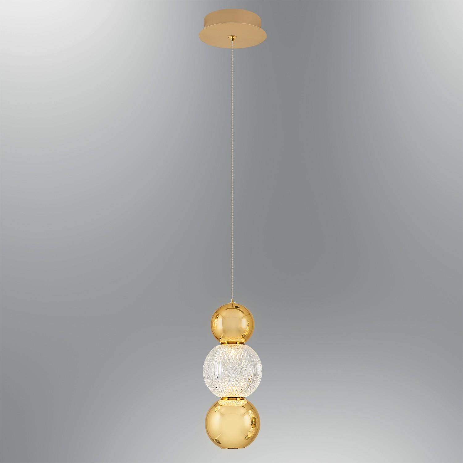 Opviq Luster L1403, 120 см, 12 см 5W, LED, Златна