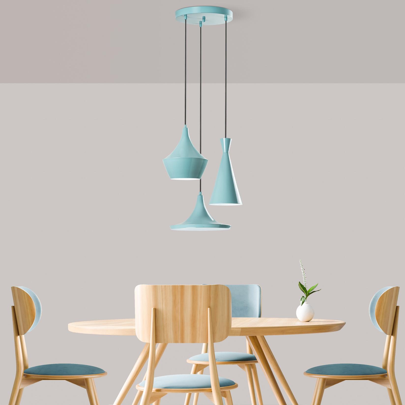 Opviq Luster Tom-3556, 45-135 см, 3xE27 s, тиркизна