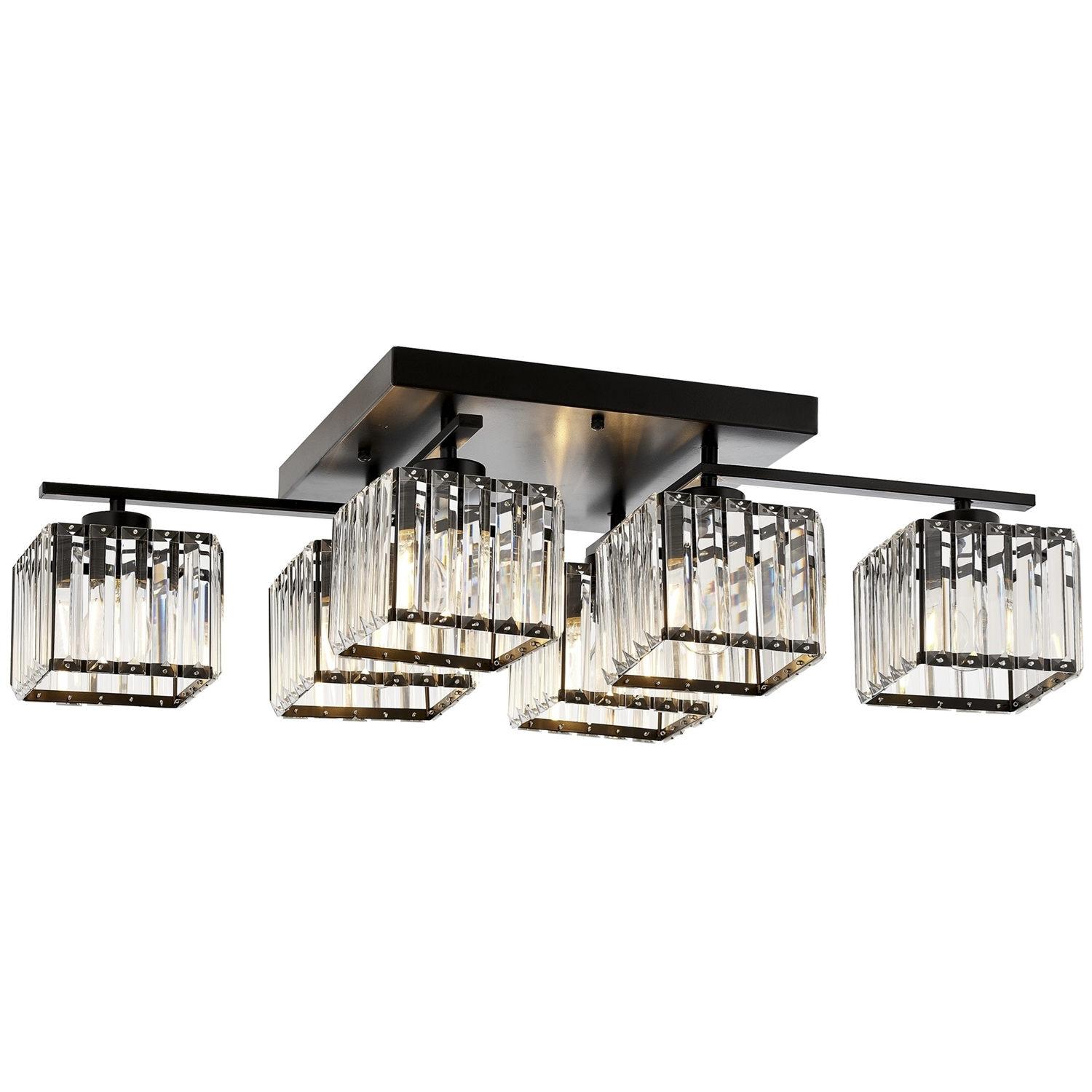 Opviq Luster Av-1795-6Bsy, 80x40 cm, 6xE27, црна