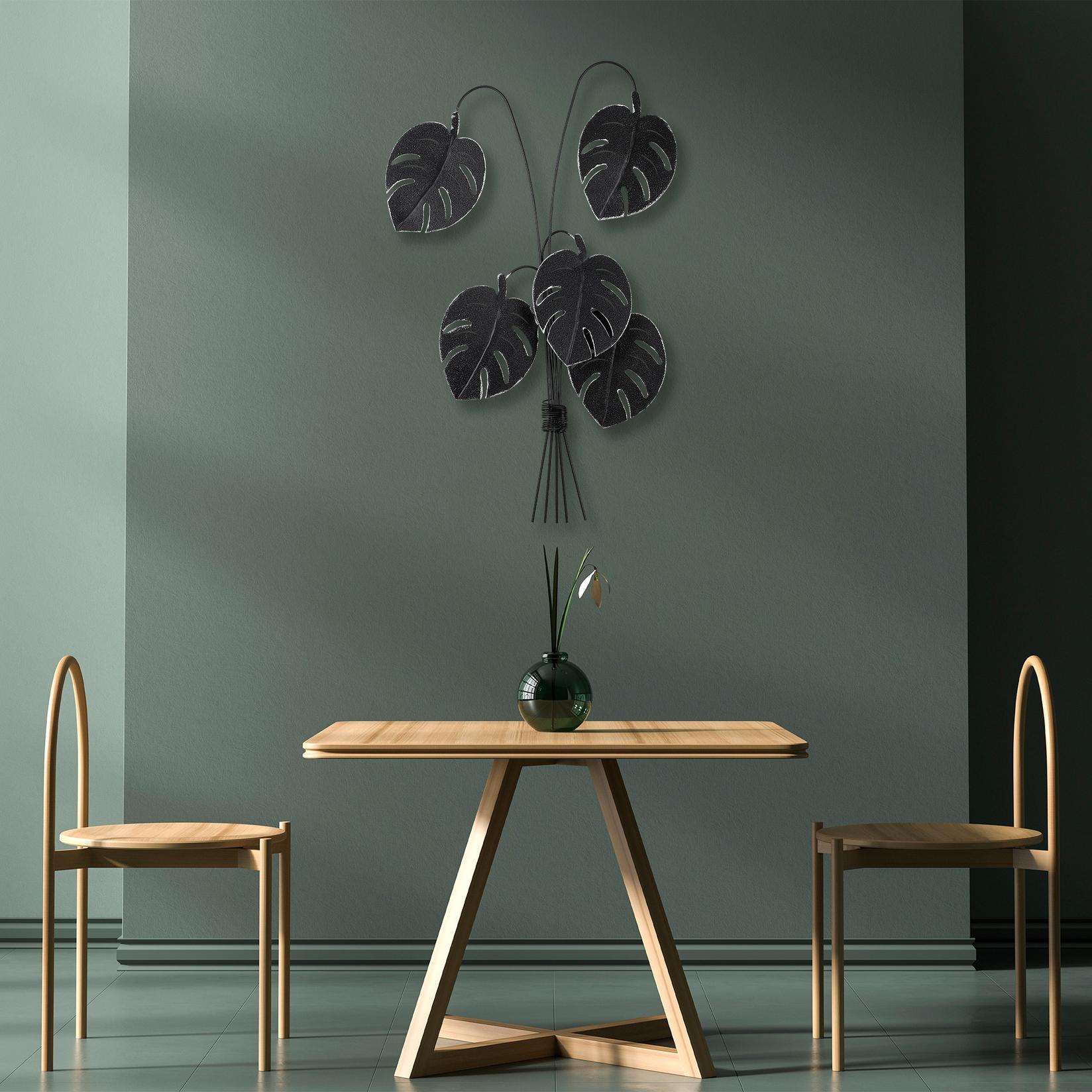 Wallity dzидна декорација Монстера, 60x100x12 см, црна