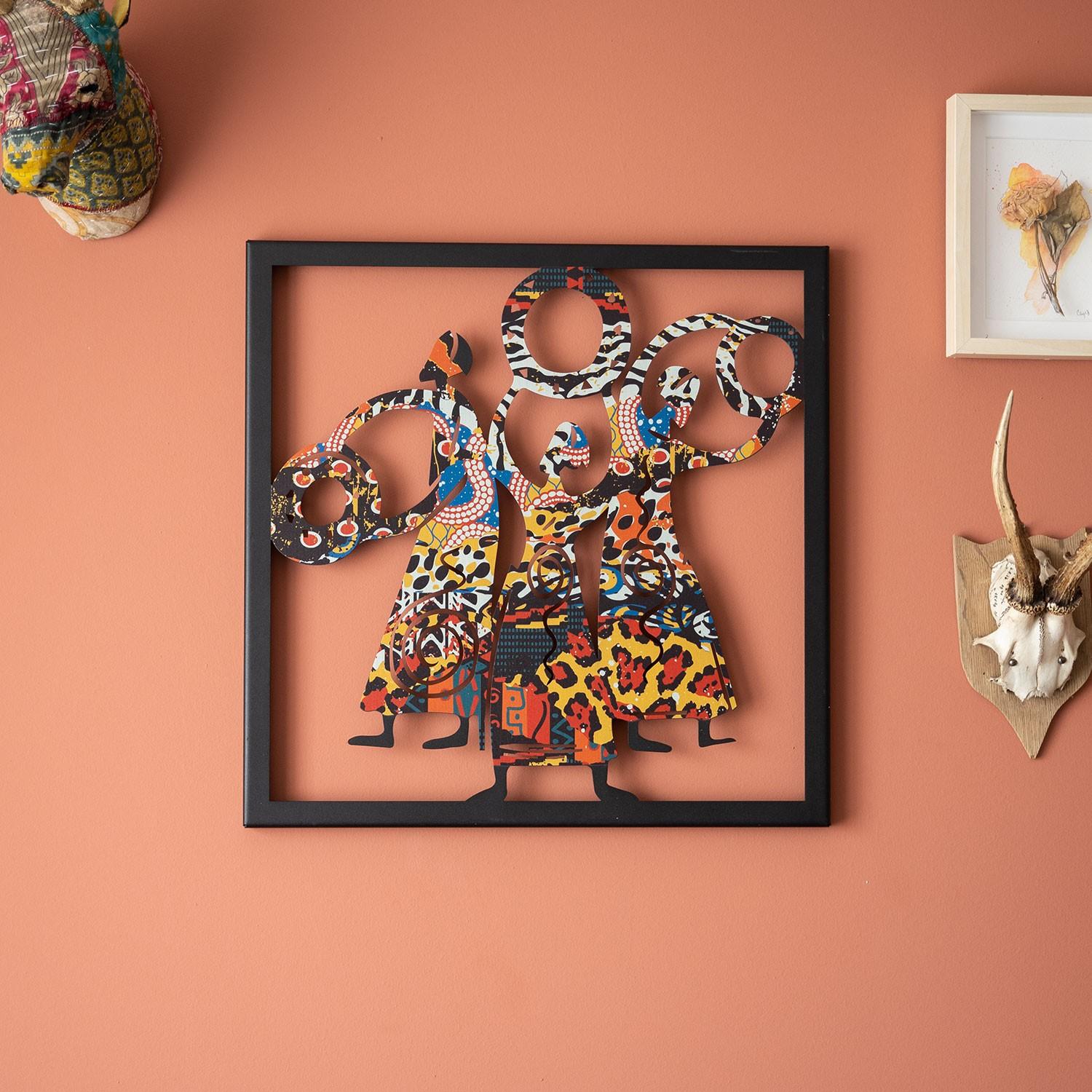 Wallity декорација за dzид Тројна божица-APT112MCA, 45x45 см, 1,5 мм, црна