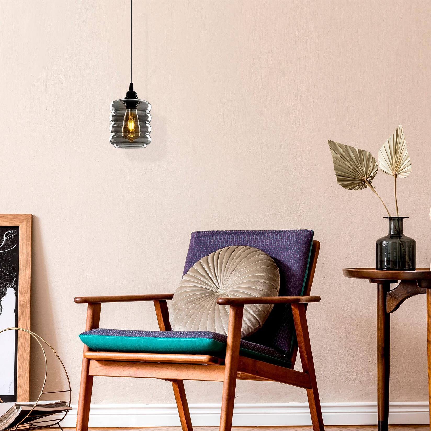 Opviq Luster Smoked-060, 14x14 см, E27, 40W