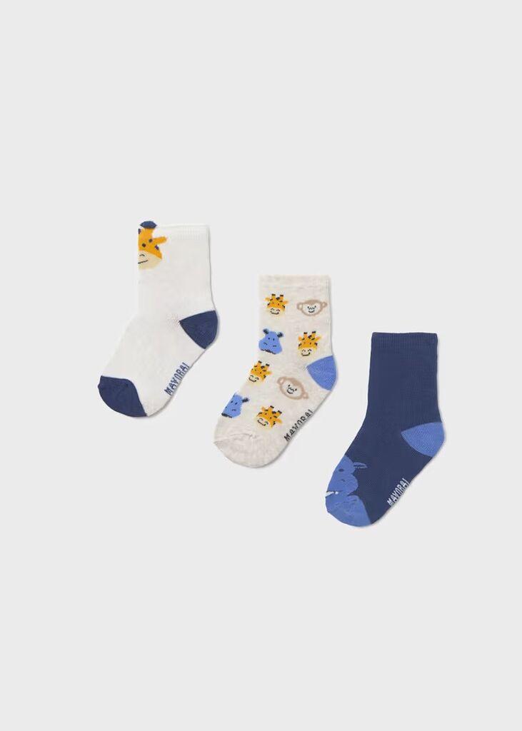 Coco Kids Сет од 3 пара чорапи - сина, 2-92cm