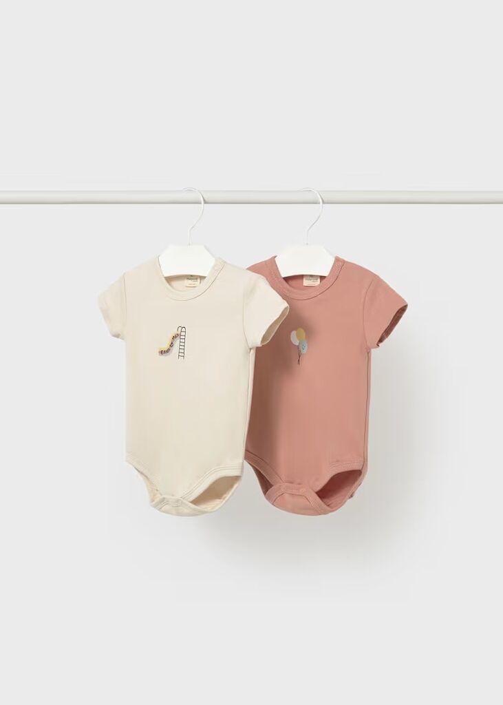 Coco Kids Сет од 2 бодиња - кафеава, 2-4-месеци-65cm