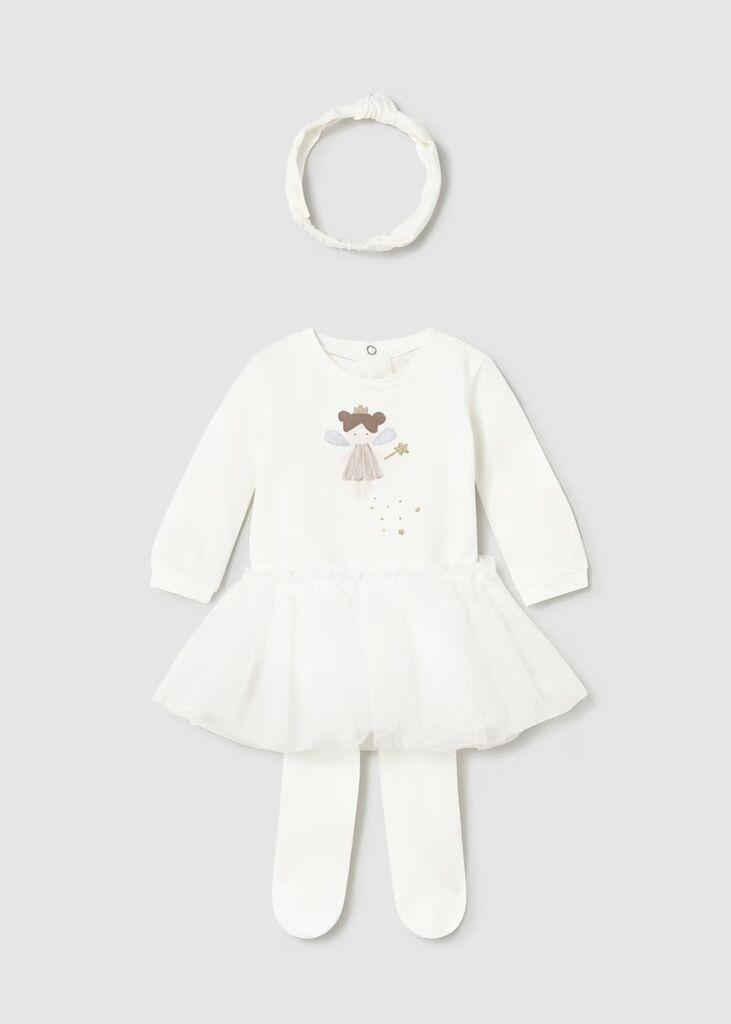 Coco Kids Бебешки комплет од 3 дела - бела, 18-месеци-86cm