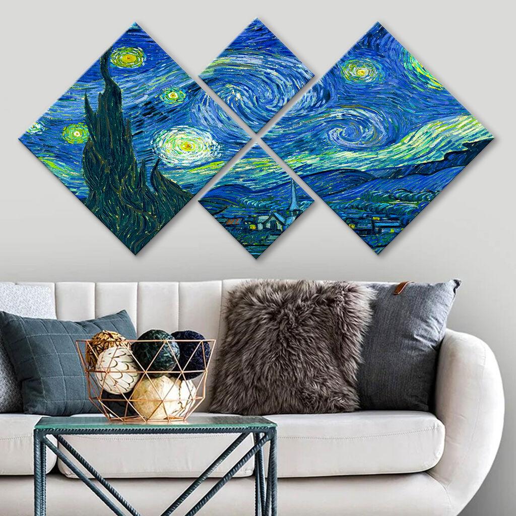 Слика Wallity 4MDF95580, 60x115 см, 4 дела