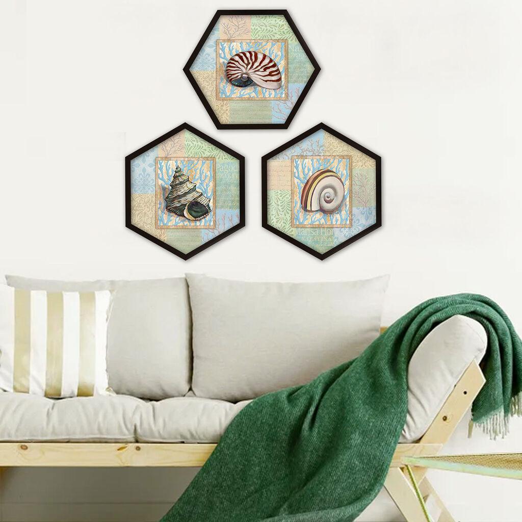 Wallity врамена слика 6GEN45461, 35x35 см, 3 дела