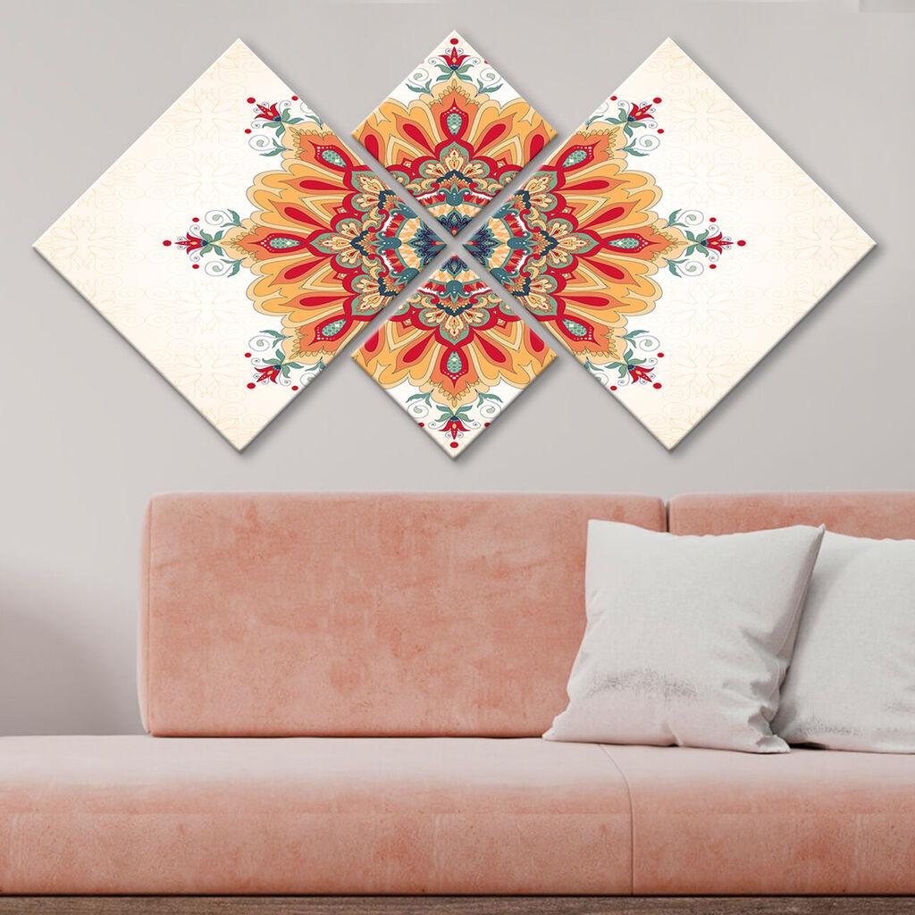 Слика Wallity 4MDF196876571, 60x115 см, 4 дела