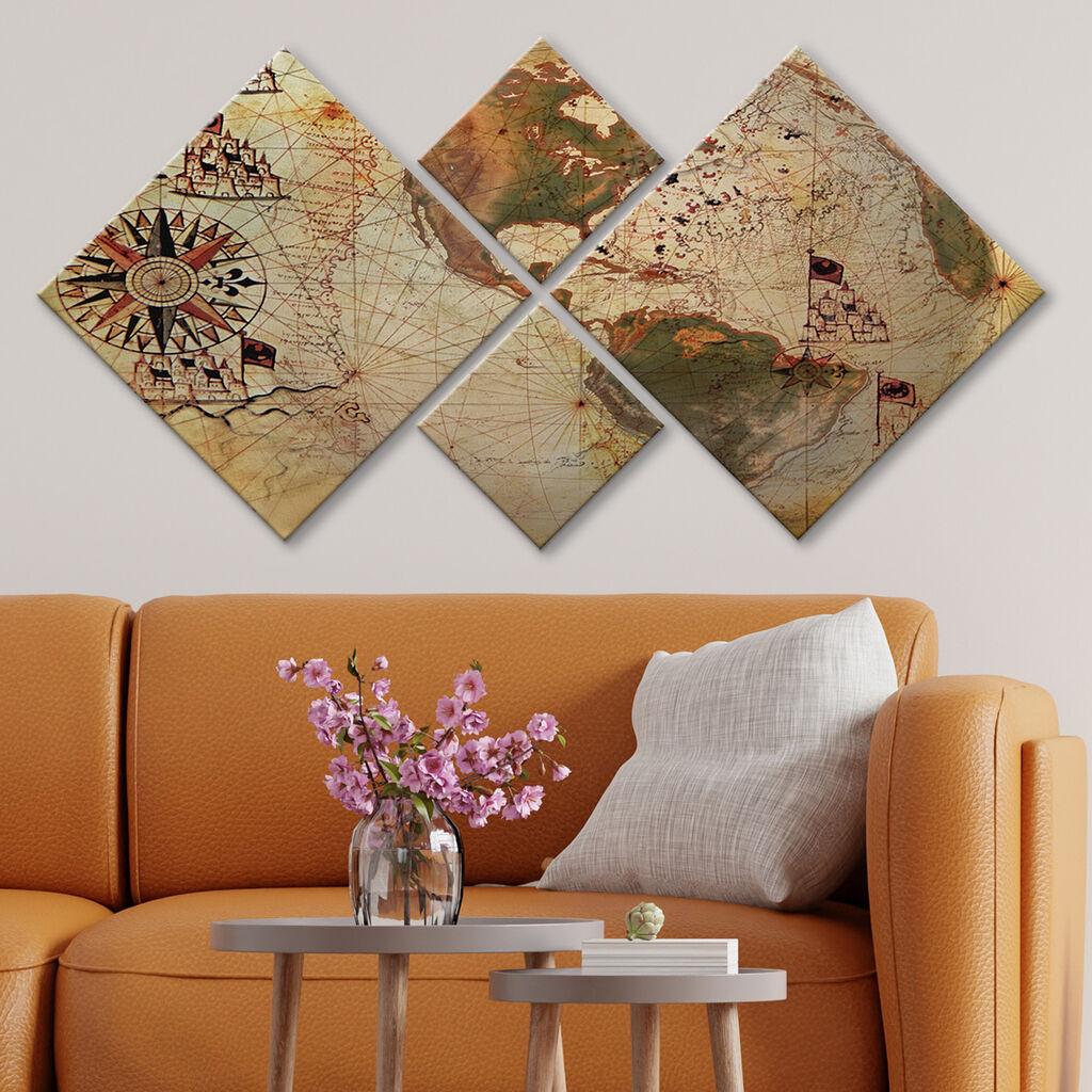 Слика Wallity 4MDF2023823, 60x115 см, 4 дела