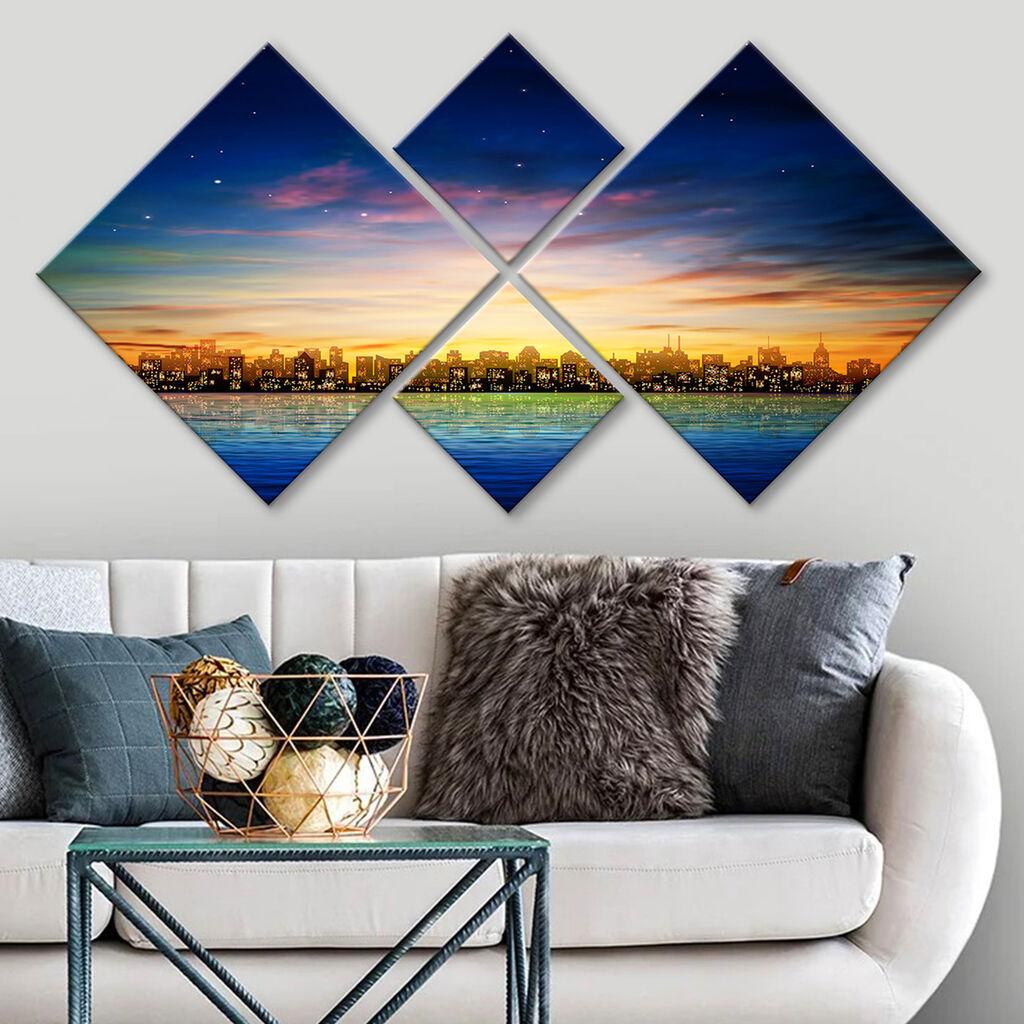 Слика Wallity 4MDF199335725, 60x115 см, 4 дела