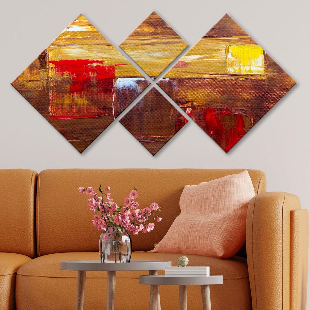 Слика Wallity 4MDF1427684, 60x115 см, 4 дела