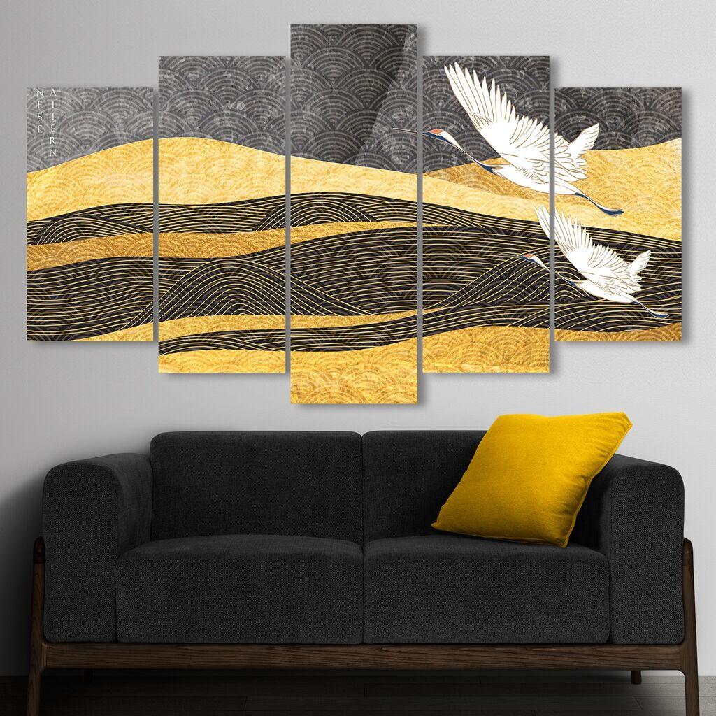 Слика Wallity 5MDF4593_60100, 100x60 см, 5 дела