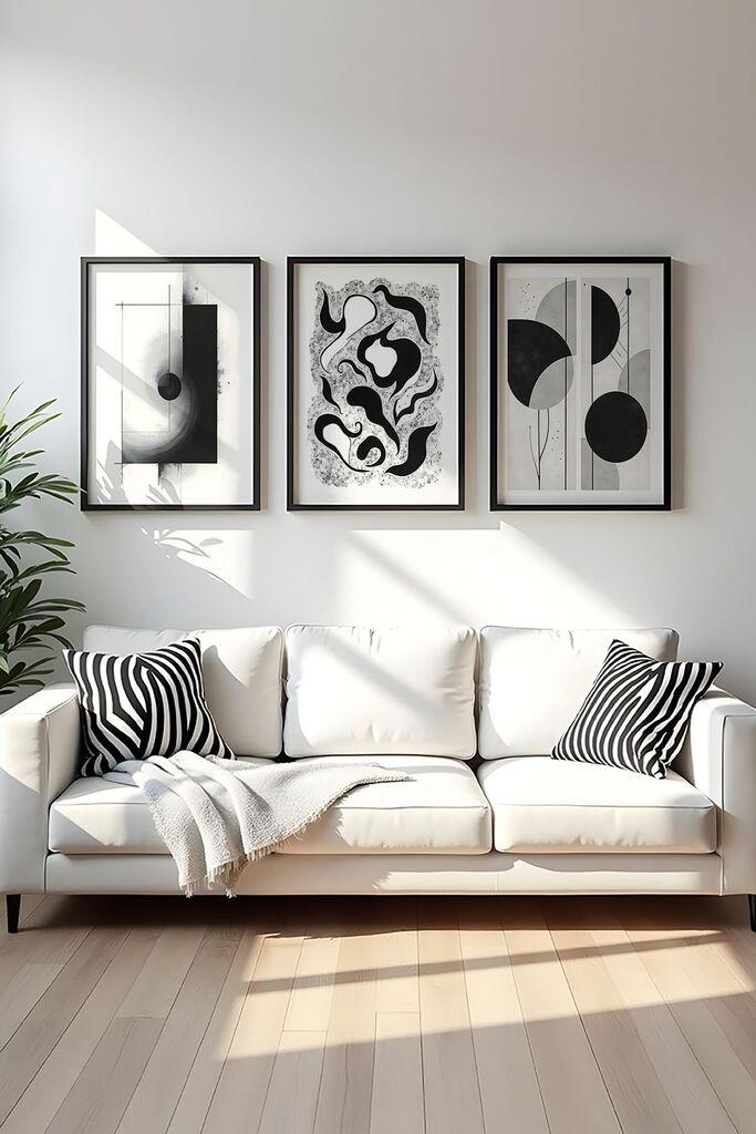 Слика во рамка Wallity Huhu425, 20x30 см, 3 дела