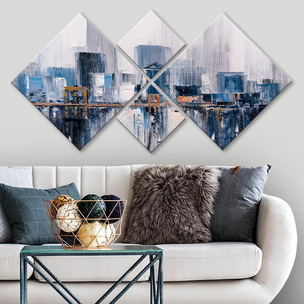 Слика Wallity 4MDF1701309508, 60x115 см, 4 дела