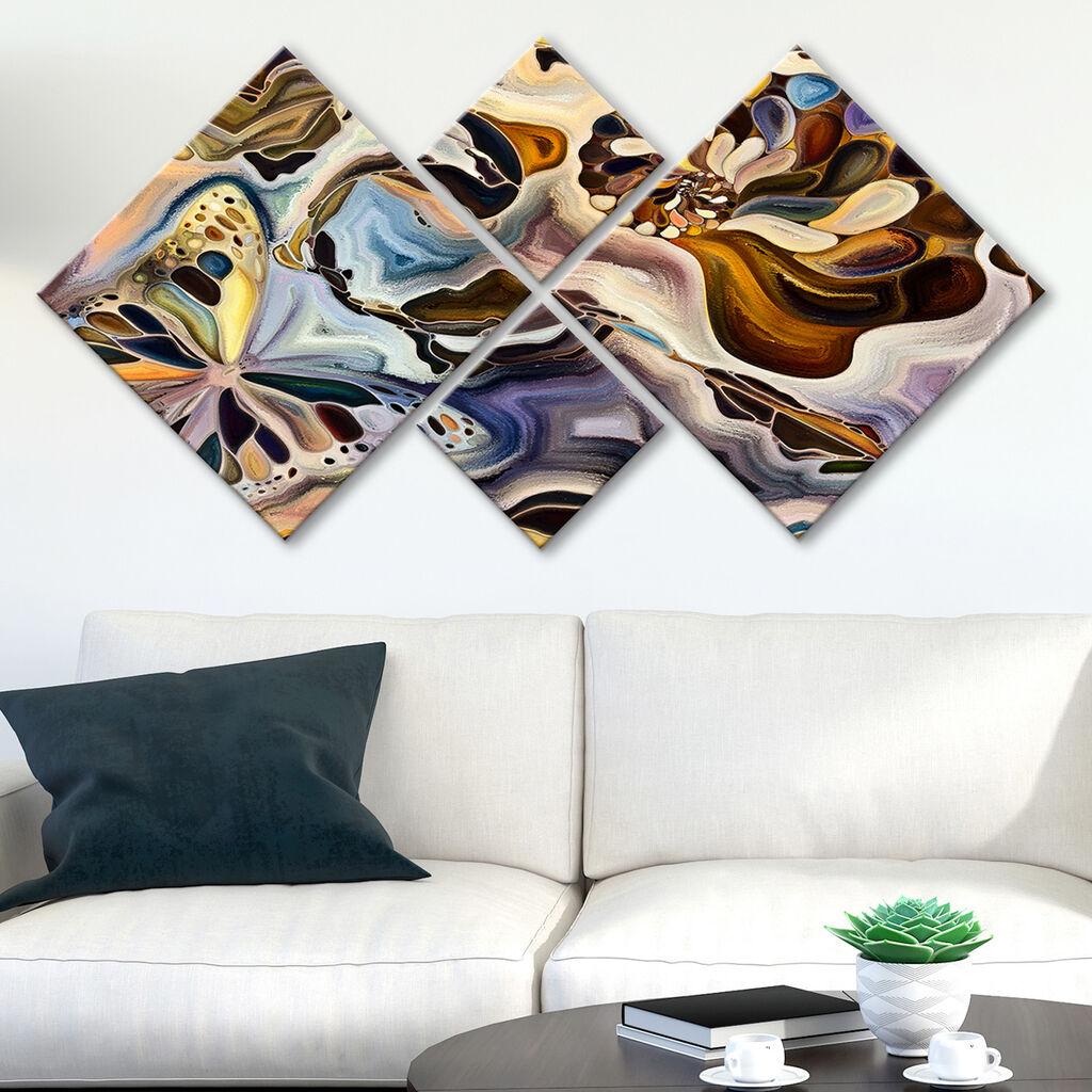 Слика Wallity 4MDF1302490105, 60x115 см, 4 дела