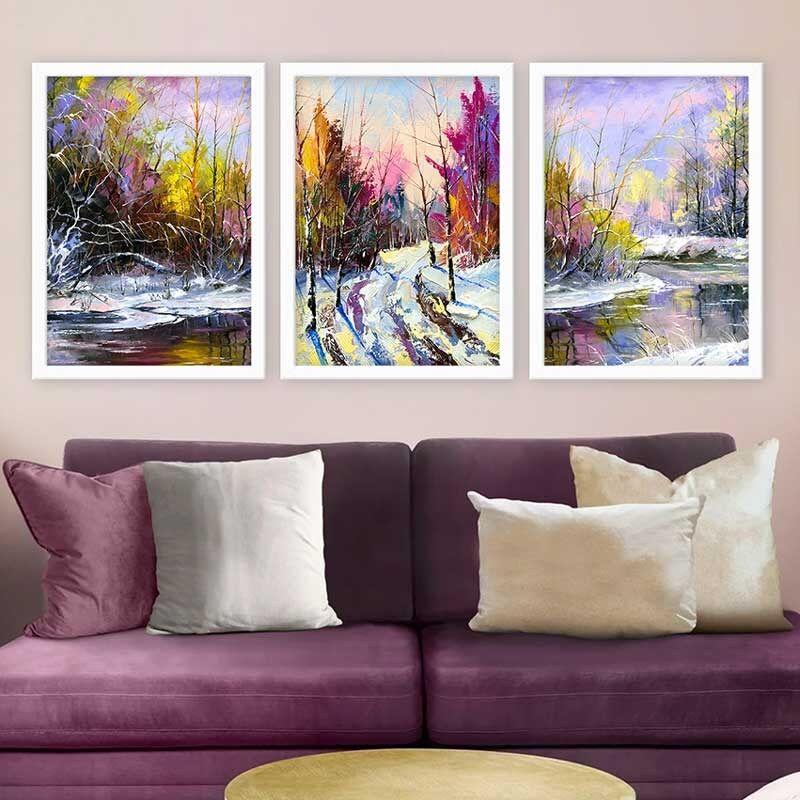 Слика во рамка Wallity 3BC_6541785_5575, 55x75 см, 3 дела