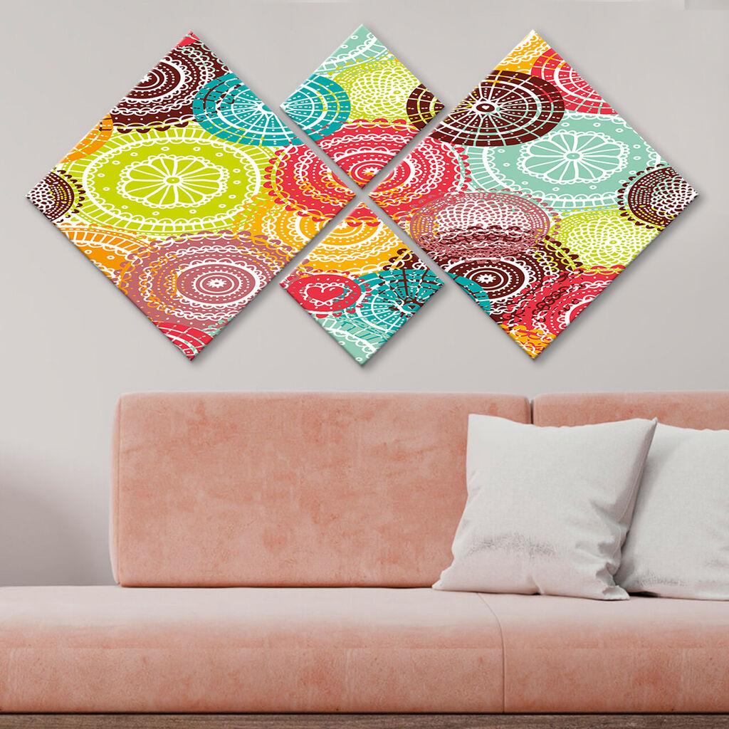 Слика Wallity 4MDF4155716, 60x115 см, 4 дела