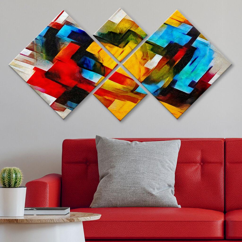 Слика Wallity 4MDF579705967, 60x115 см, 4 дела