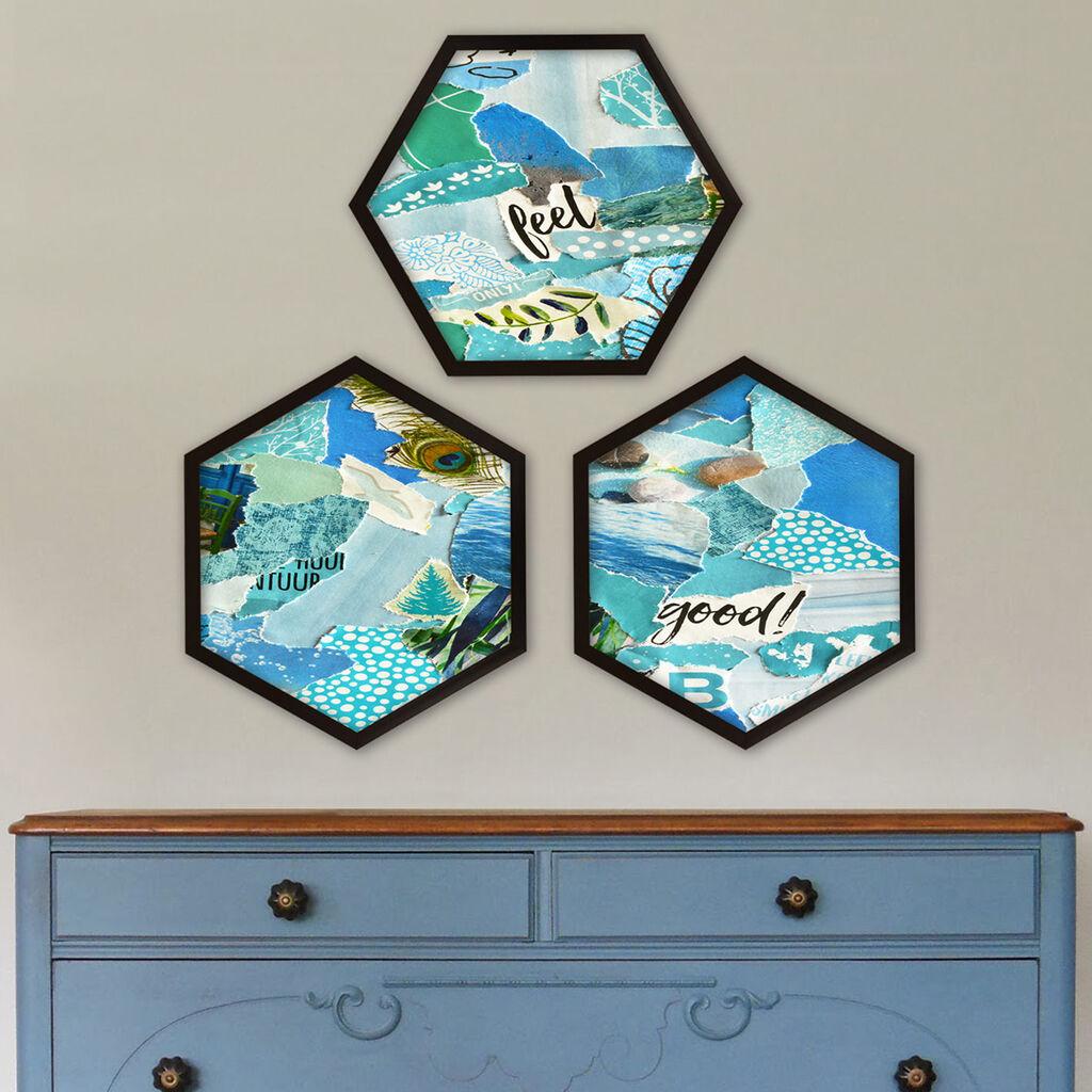 Wallity врамена слика 6GEN556562842, 35x35 см, 3 дела