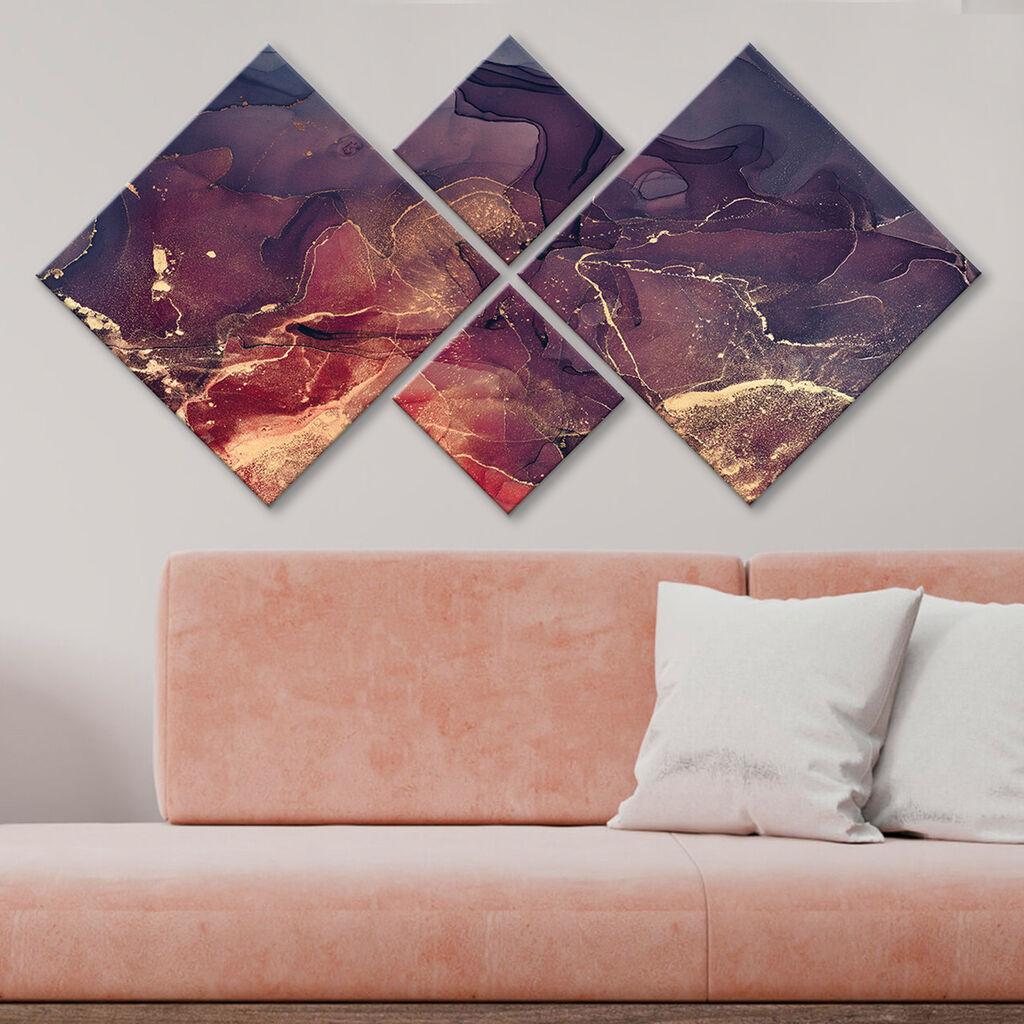 Слика Wallity 4MDF1608330265, 60x115 см, 4 дела