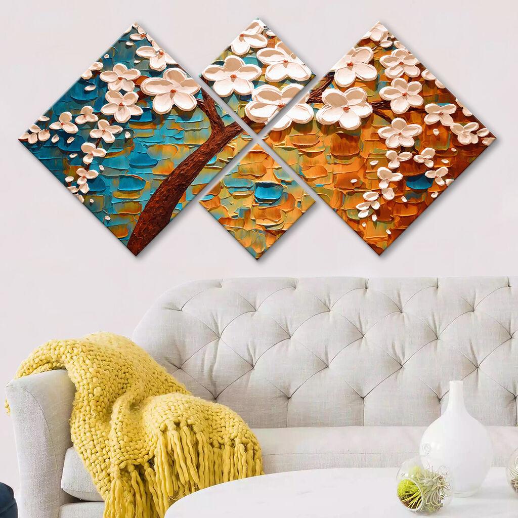 Слика Wallity 4MDF1878485929, 60x115 см, 4 дела