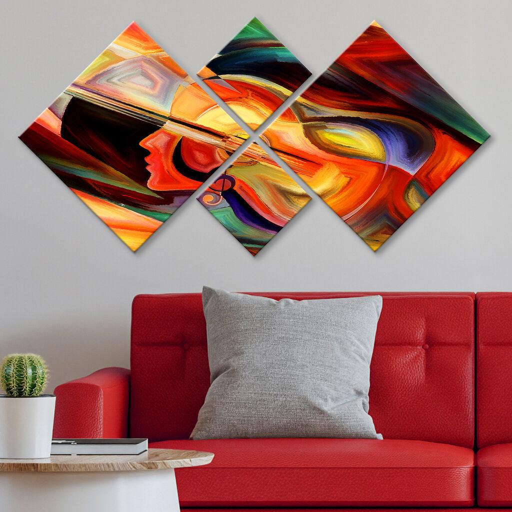 Слика Wallity 4MDF225930193, 60x115 см, 4 дела