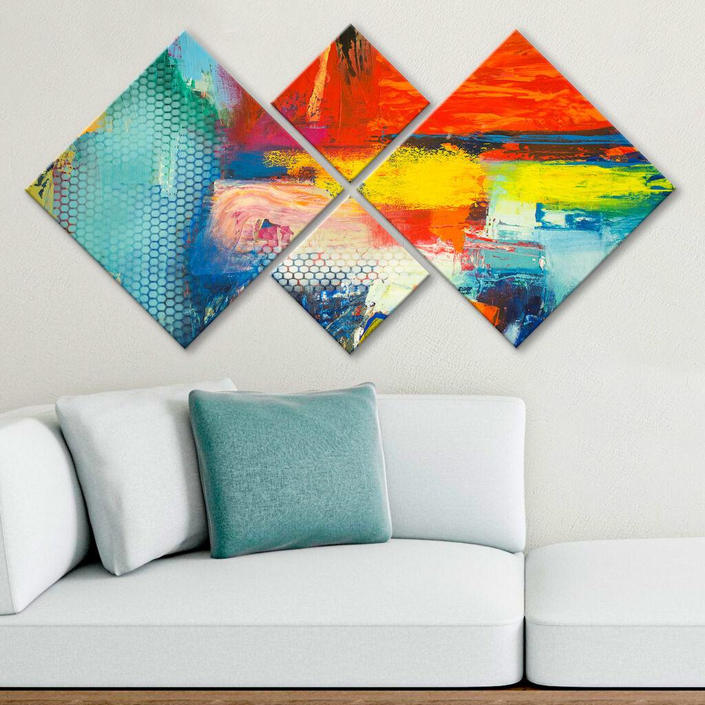 Слика Wallity 4MDF558102997, 60x115 см, 4 дела