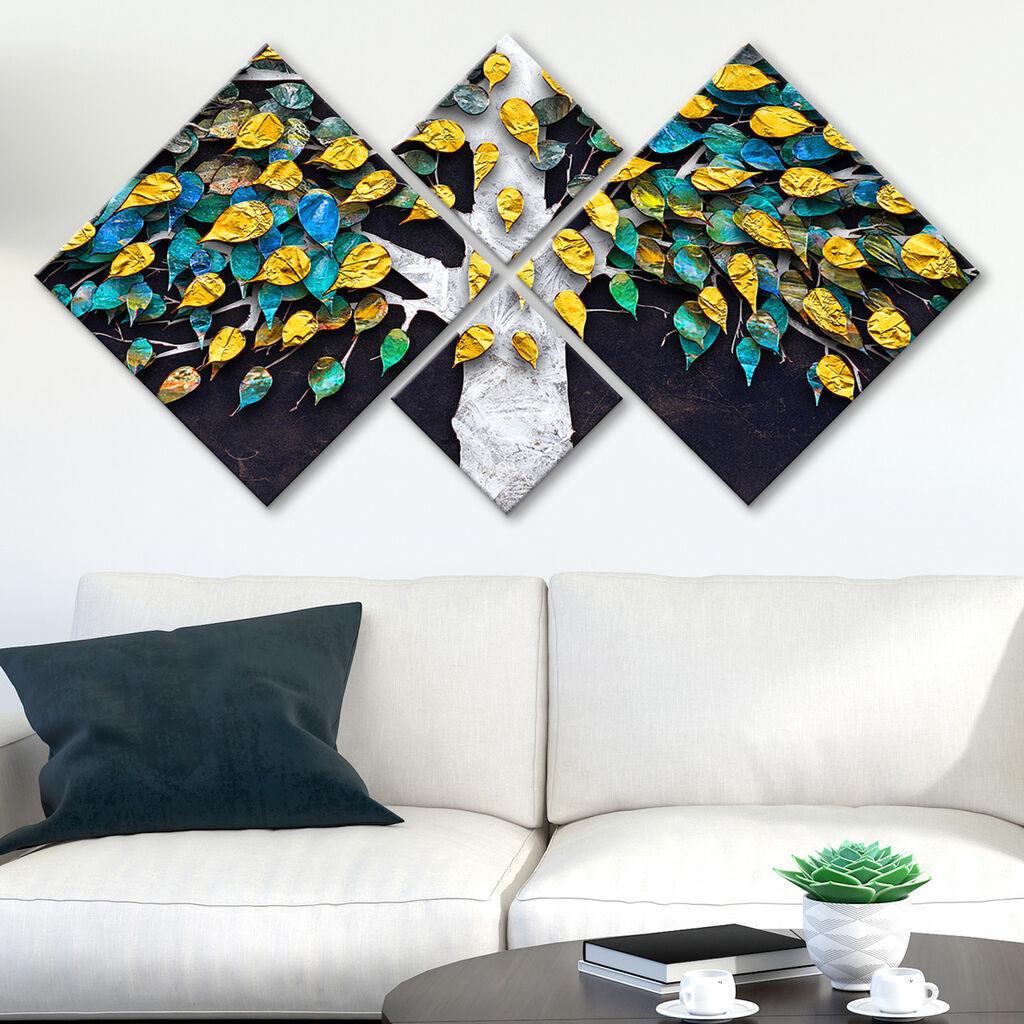 Слика Wallity 4MDF1698297571, 60x115 см, 4 дела