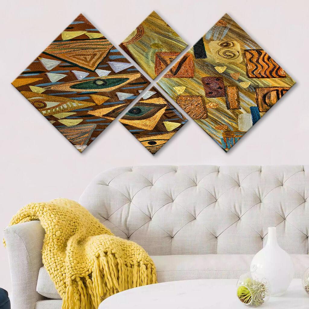 Слика Wallity 4MDF264363845, 60x115 см, 4 дела