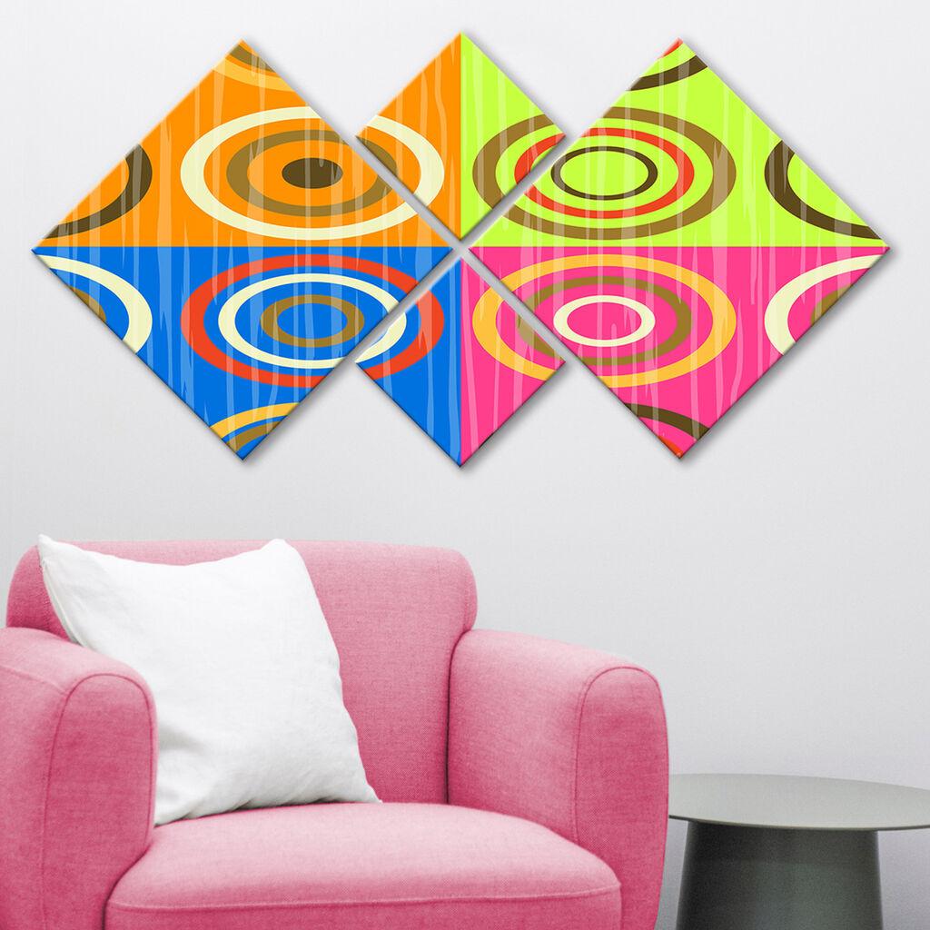 Слика Wallity 4MDF3313401, 60x115 см, 4 дела