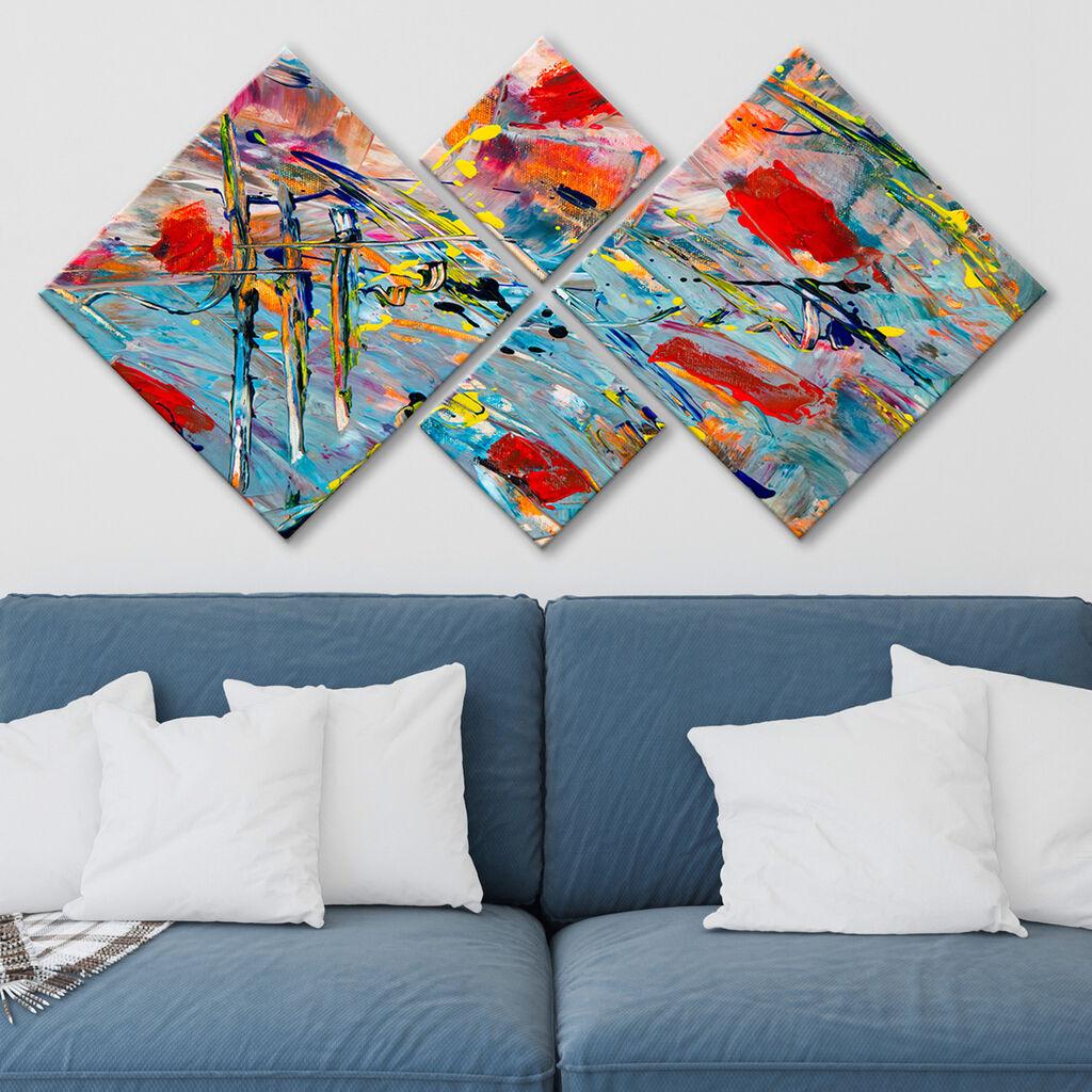 Слика Wallity 4MDF1266808, 60x115 см, 4 дела