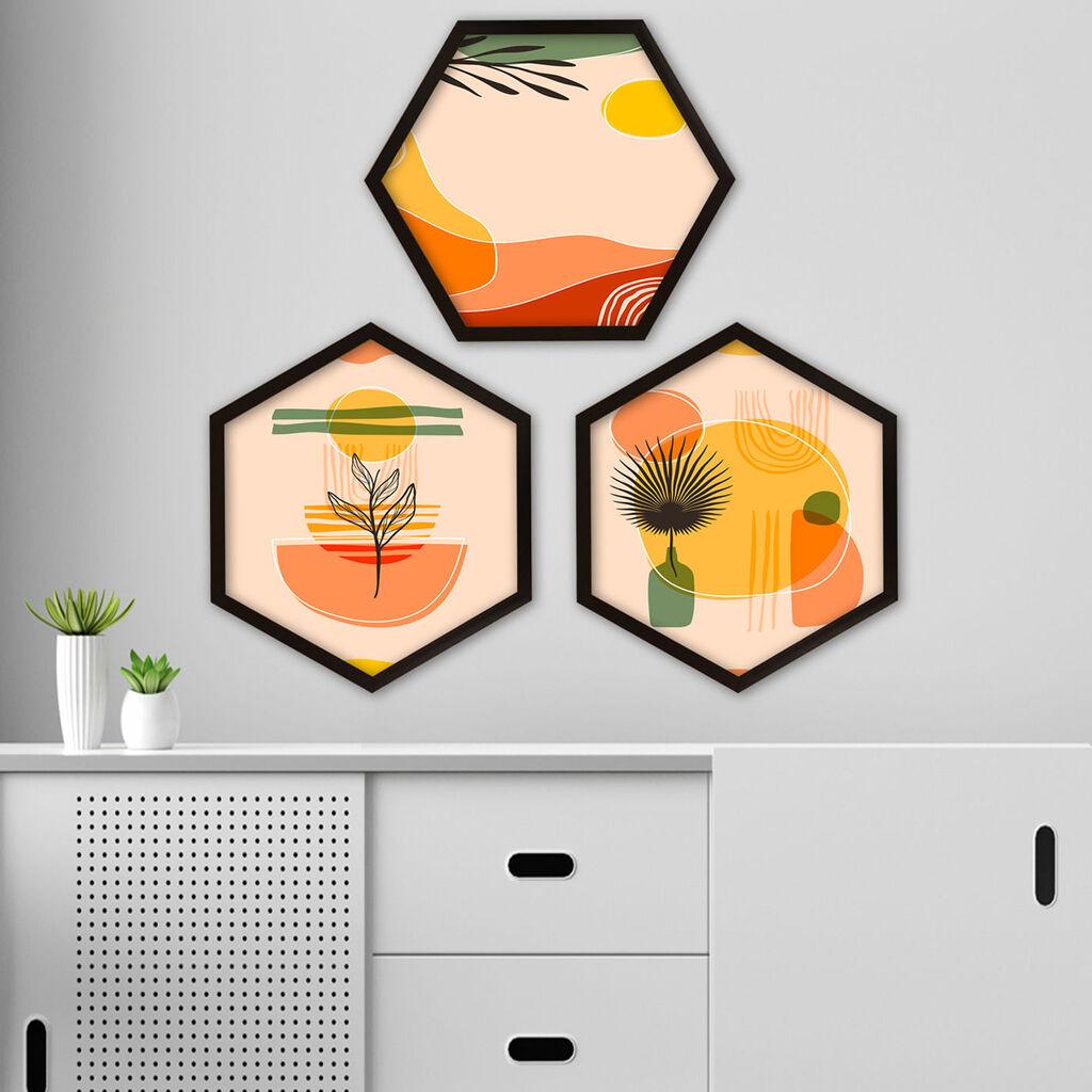 Wallity врамена слика 6GEN5729012, 35x35 см, 3 дела