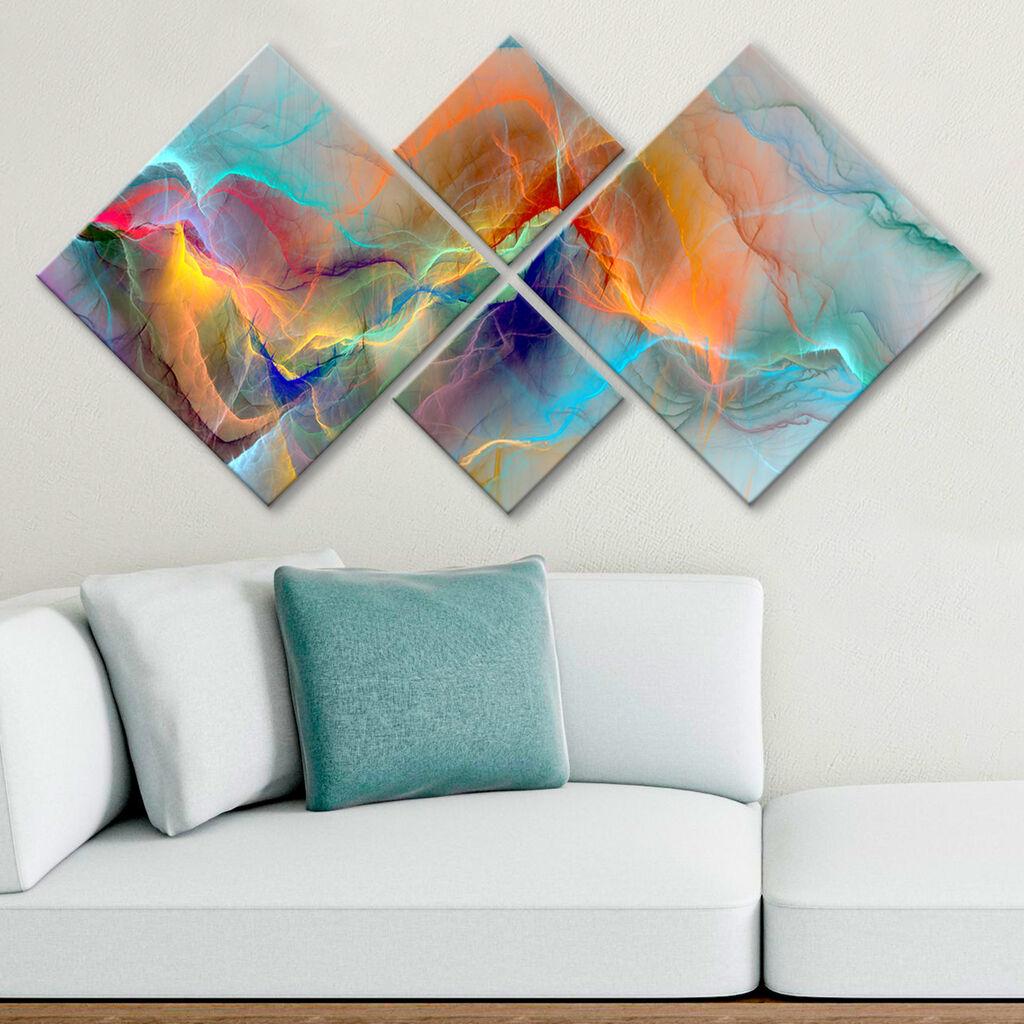 Слика Wallity 4MDF718438198, 60x115 см, 4 дела