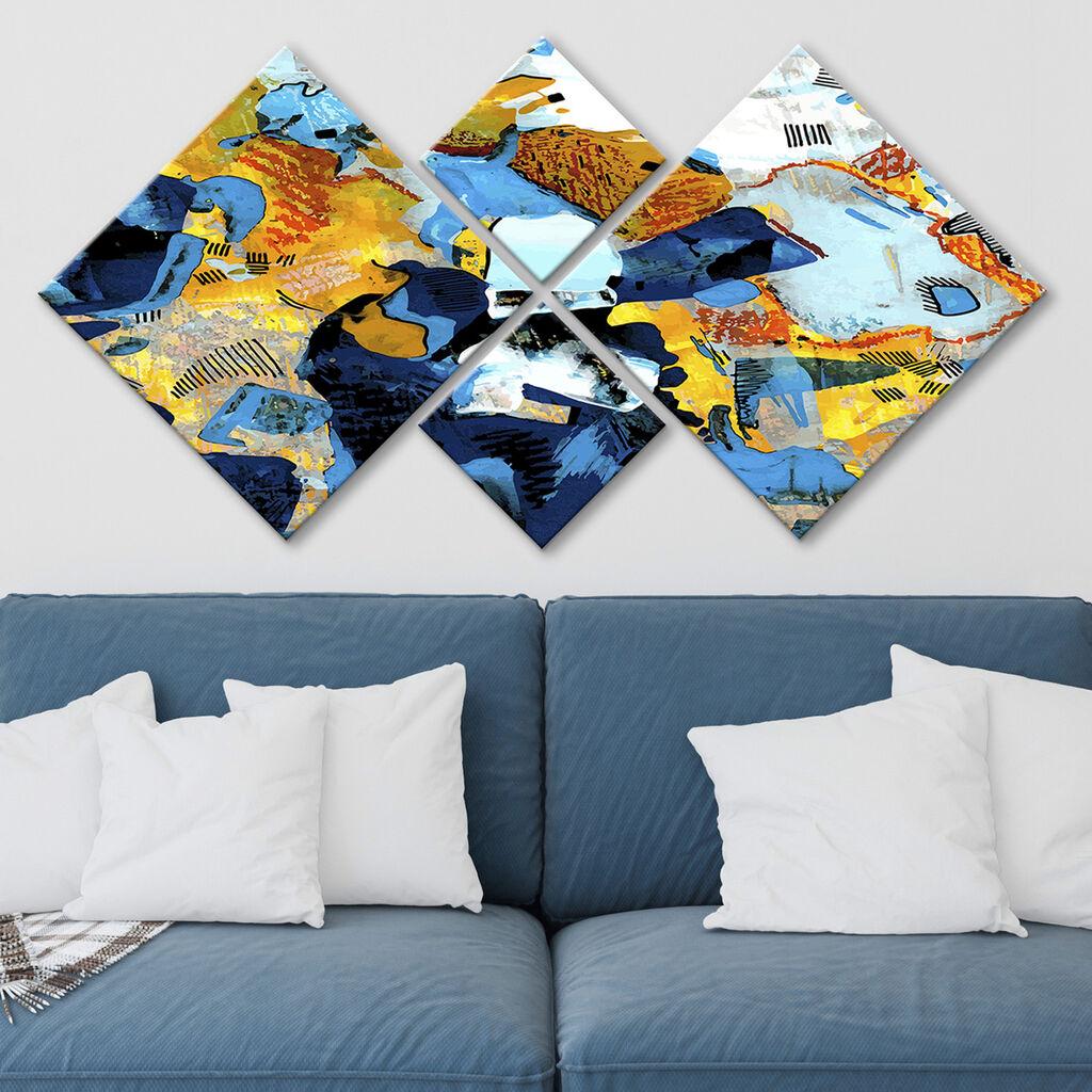 Слика Wallity 4MDF91311017, 60x115 см, 4 дела