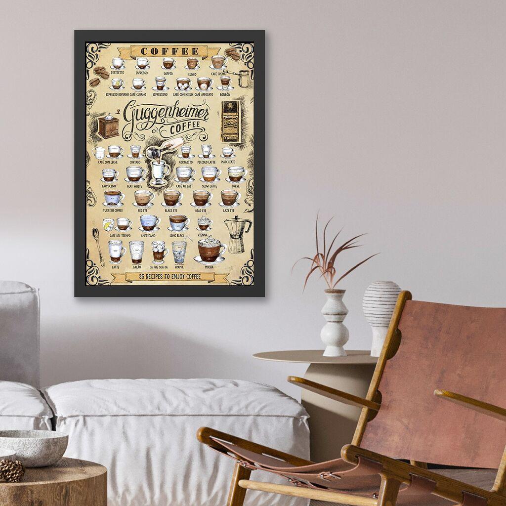 Врамена слика Wallity Guggenheimes Coffee, 35x45 см