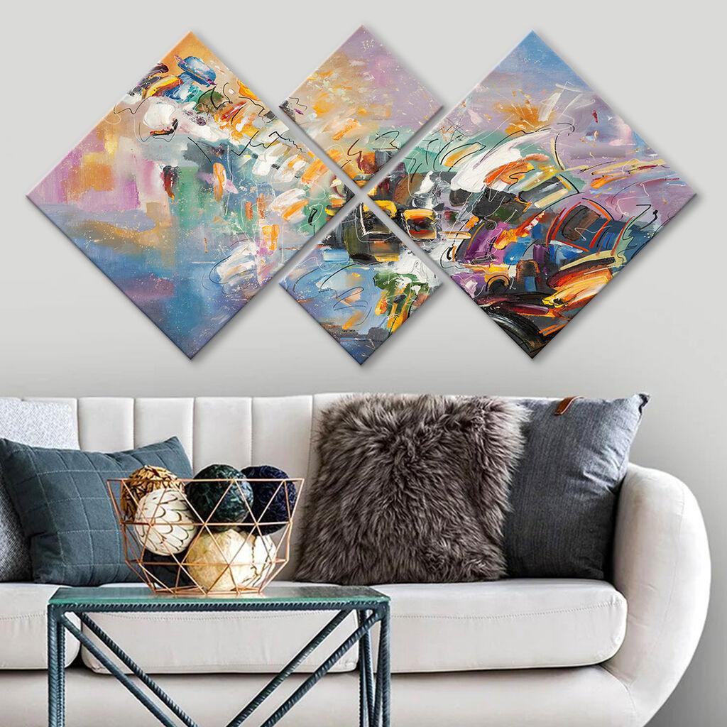 Слика Wallity 4MDF1099772342, 60x115 см, 4 дела