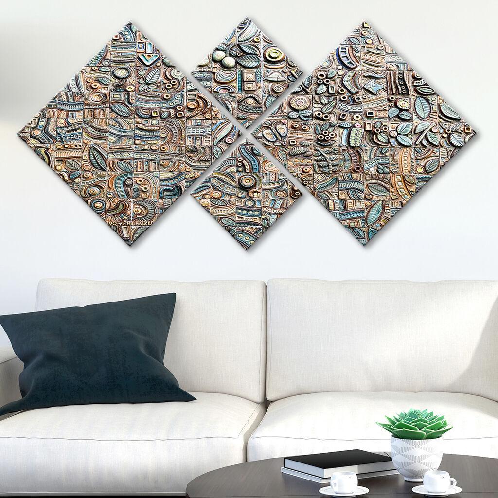 Слика Wallity 4MDF390474070, 60x115 см, 4 дела