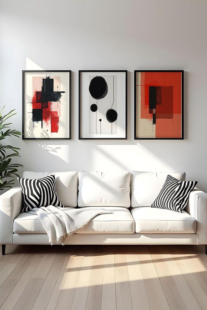 Слика во рамка Wallity Huhu429, 20x30 см, 3 дела