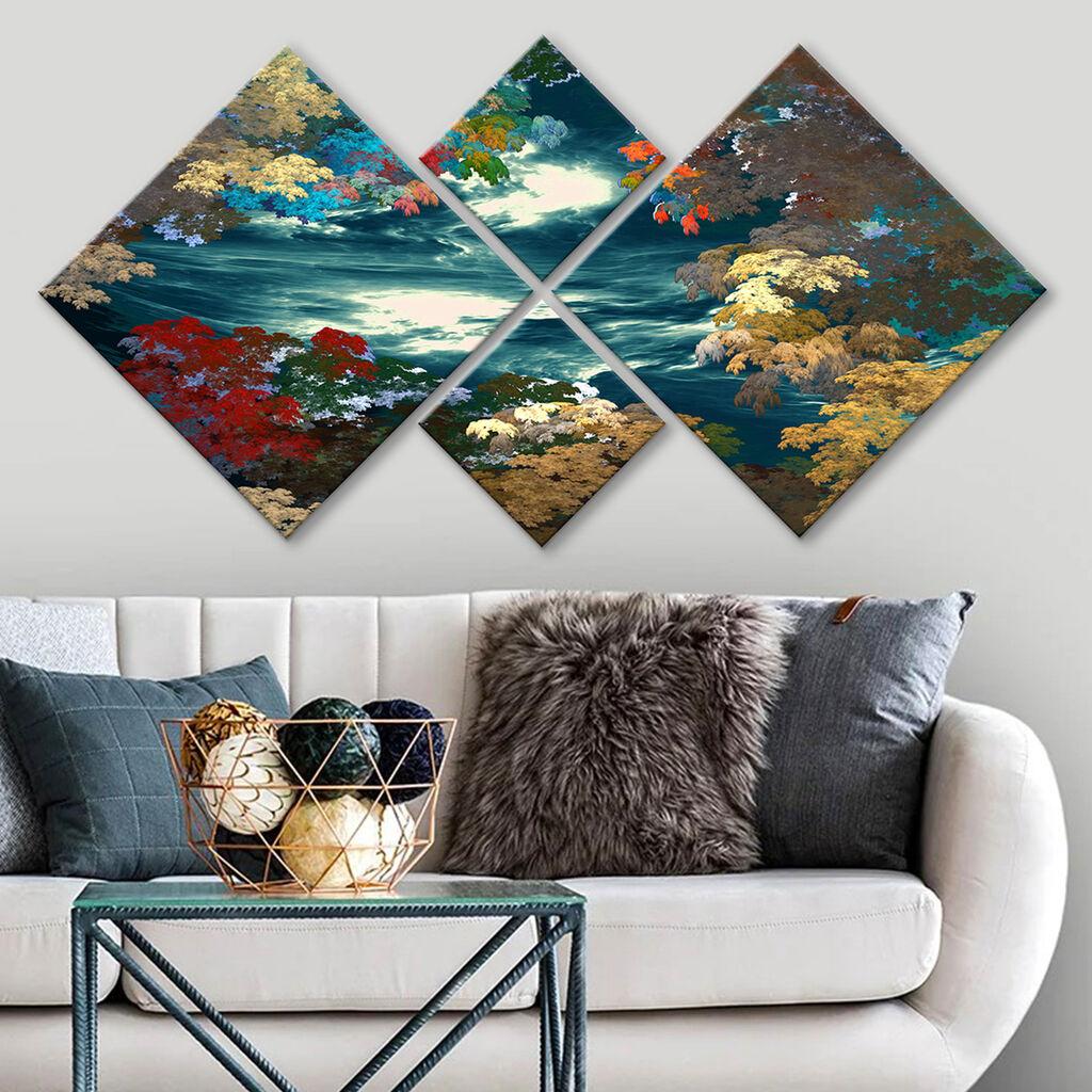 Слика Wallity 4MDF271268315, 60x115 см, 4 дела