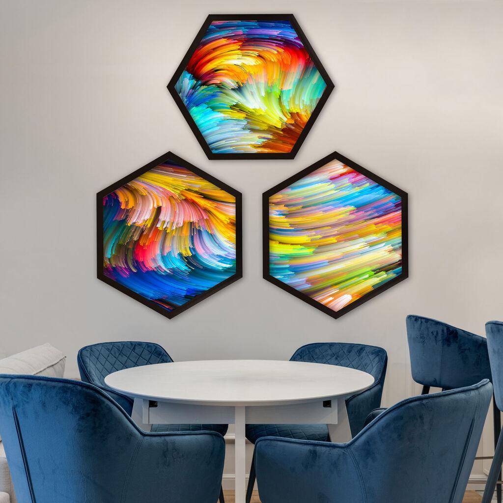 Wallity врамена слика 6GEN262592, 35x35 см, 3 дела