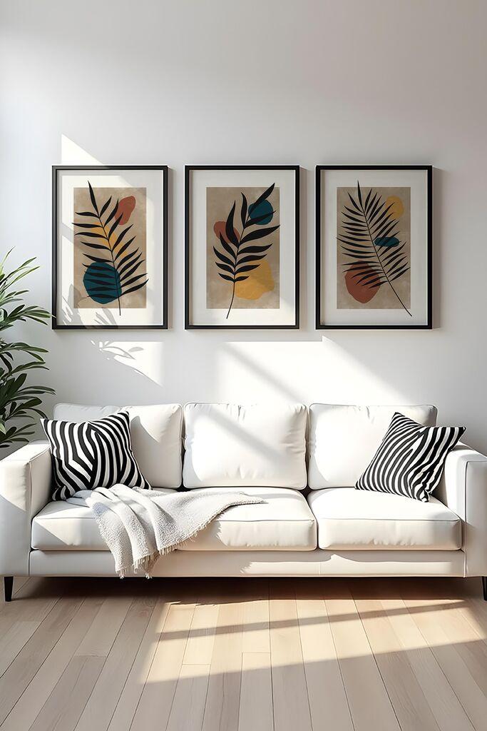 Слика во рамка Wallity Huhu483S, 50x70 см, 3 дела